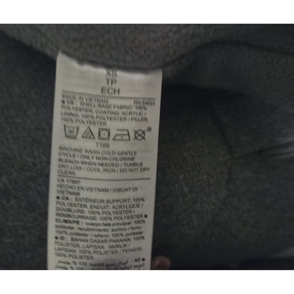 Old Navy Wmns XS Heather Gray Quilted Puffer Jacket Lightweight Zip Winter Coat - Picture 6 of 8